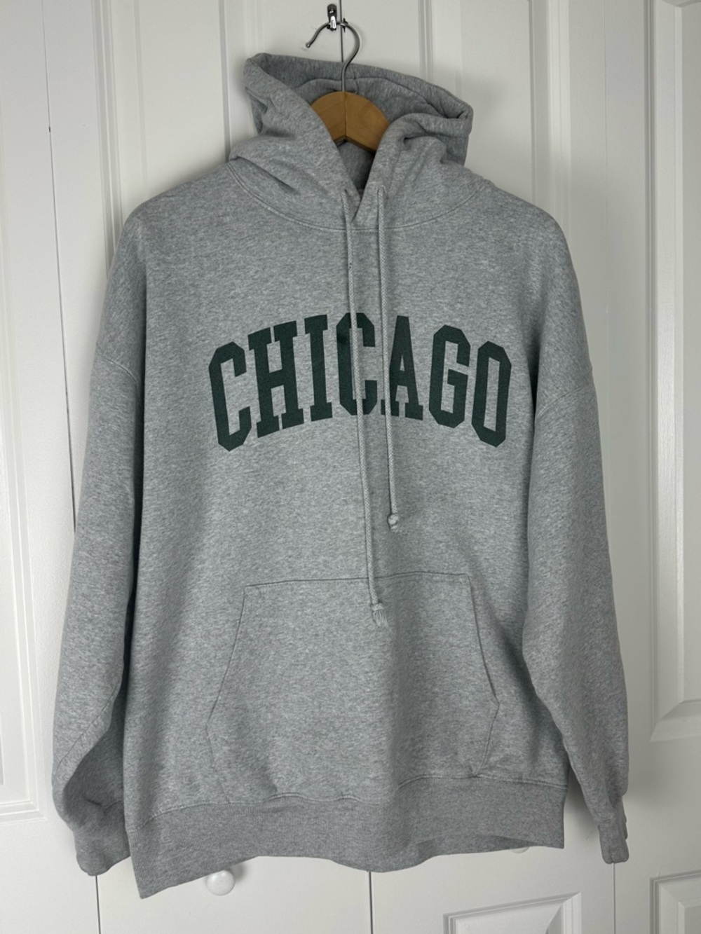 Brandy Melville “Chicago” Hoodie in heather gray